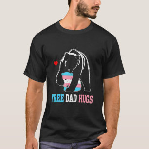 Trans Pappa Bear Free Pappa Hugs Rainbow Transgend T Shirt