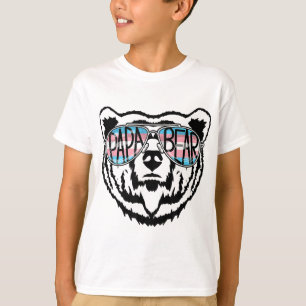 Trans Pappa Bear Proud Pappa Ally Transgender Rain T Shirt