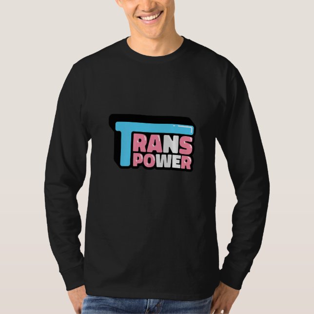 Trans power LGBT   T Shirt (Framsida)