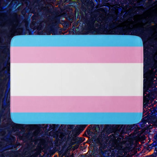 Trans-Pride Bath Mat: Embrace Varje Färg Badrumsmatta (Skapare uppladdad)