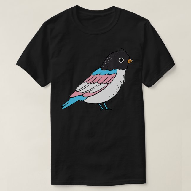 Trans Pride Bird Transgender T Shirt (Design framsida)