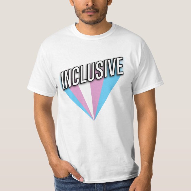 Trans Pride Burst - Inkluderande T Shirt (Framsida)