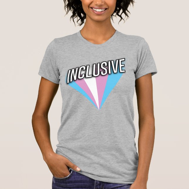 Trans Pride Burst - Inkluderande T Shirt (Framsida)