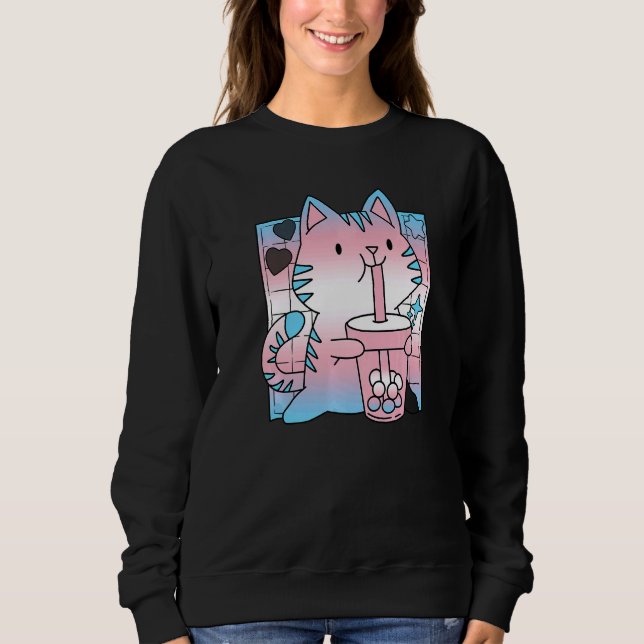 Trans Pride Cat Mamma Lgbt Gay Lgbtq Pride Mont T Shirt (Framsida)