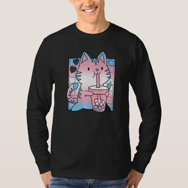 Trans Pride Cat Mamma Lgbt Gay Lgbtq Pride Mont T Shirt (Framsida)