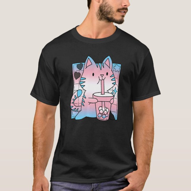 Trans Pride Cat Mamma Lgbt Gay Lgbtq Pride Mont T Shirt (Framsida)