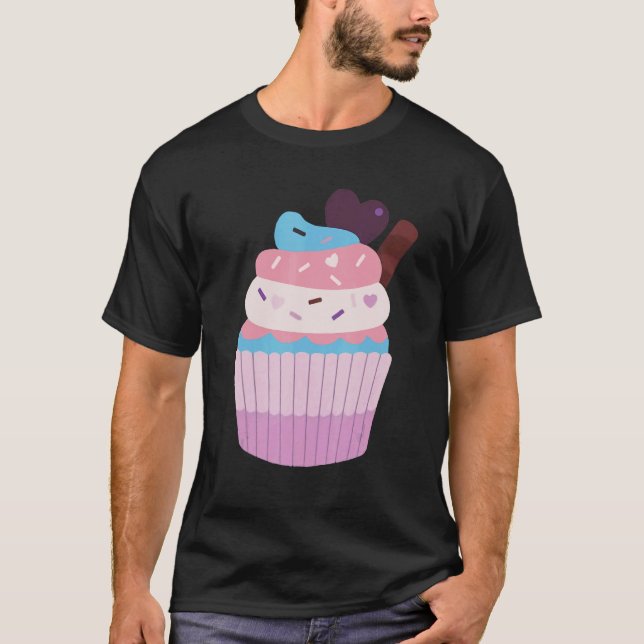 Trans Pride Chibi Cupcoa Transgender T Shirt (Framsida)
