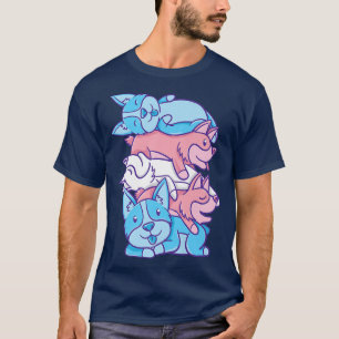 Trans Pride Corgi Pile Transgender1330 T Shirt