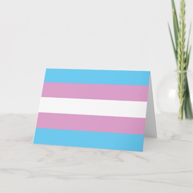 Trans Pride Flagga Helgkort (Framsida)