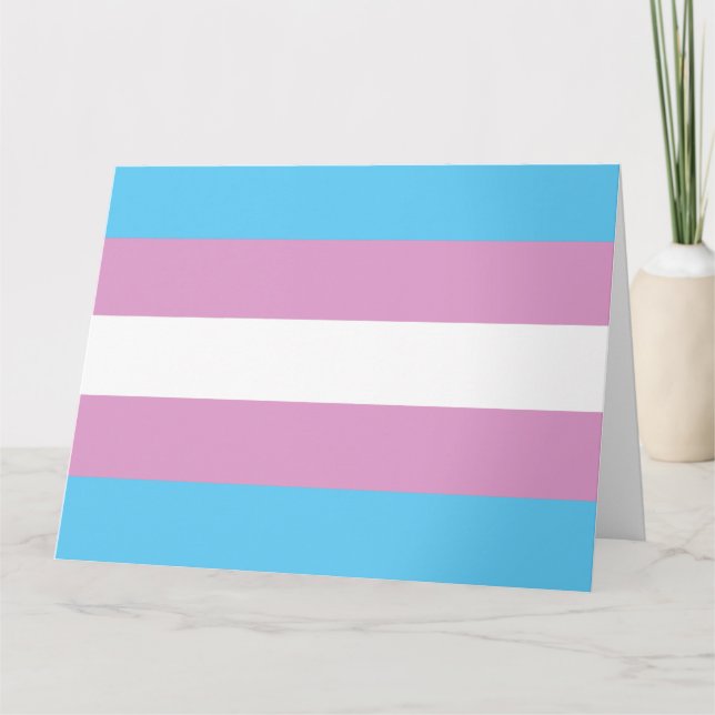 Trans Pride Flagga Kort (Framsida)