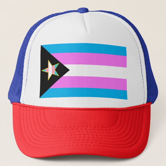 Trans Pride Flagga Star Keps (Framsida)