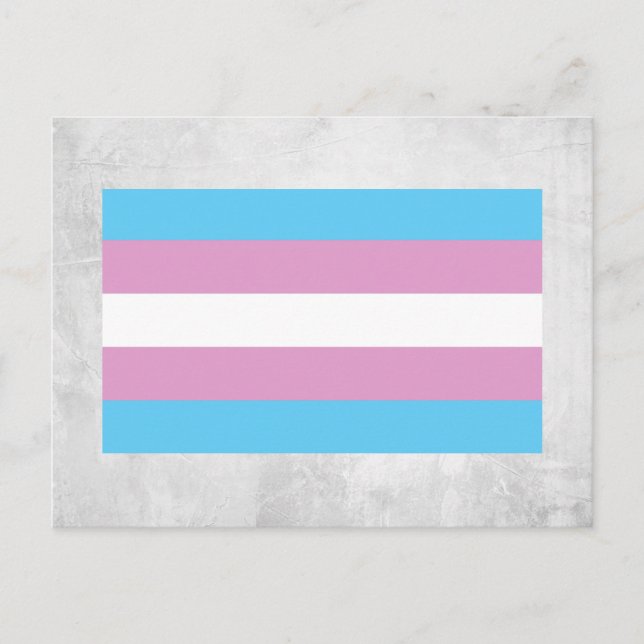Trans Pride Flagga Vykort (Framsida)
