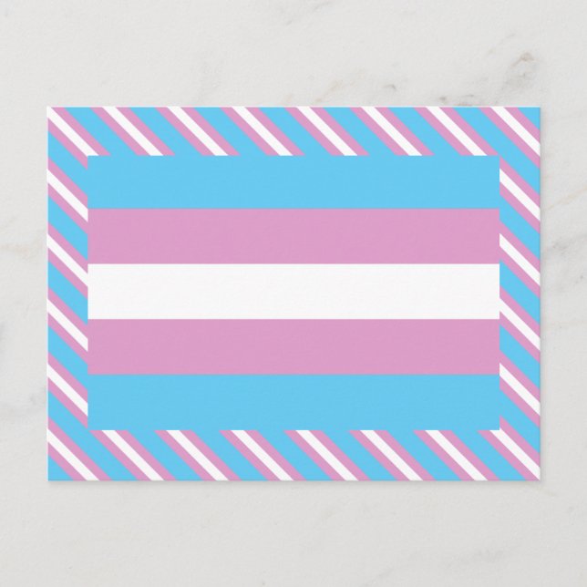 Trans Pride Flagga Vykort (Framsida)