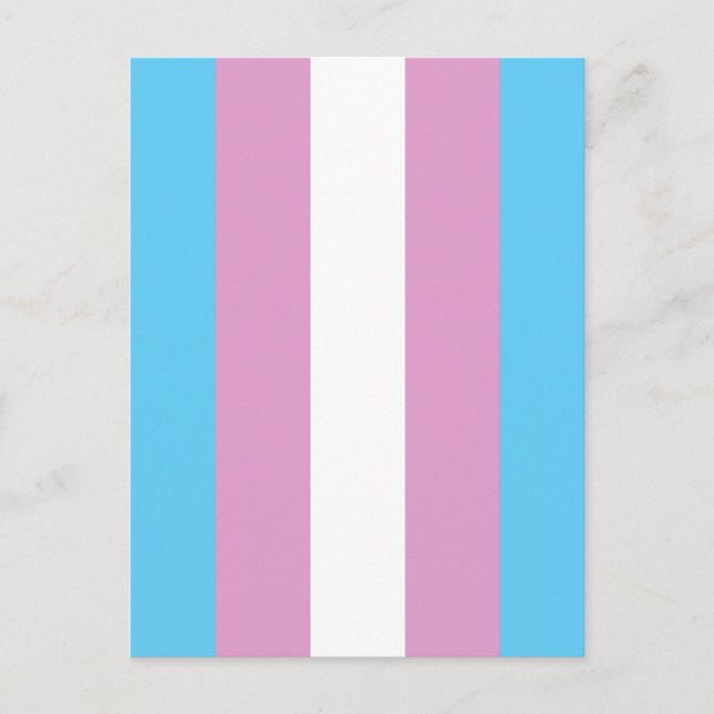 Trans Pride Flagga Vykort (Framsida)