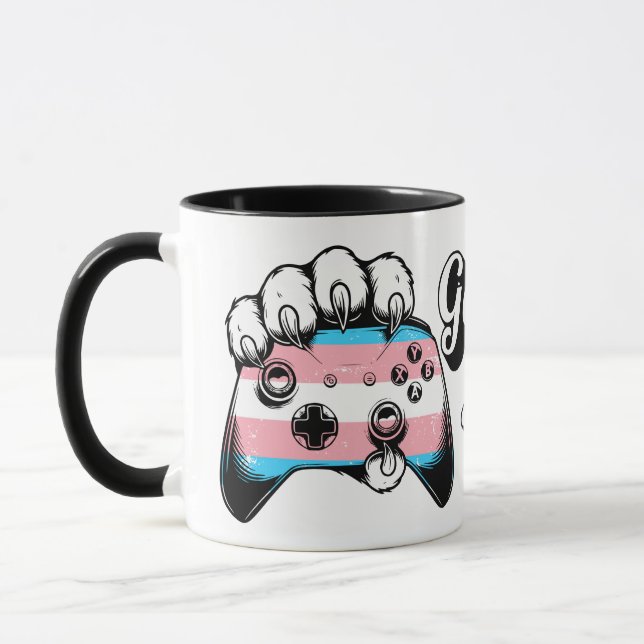 Trans Pride Game On Tiger Paw Controller Mugg 2026 (Vänster)