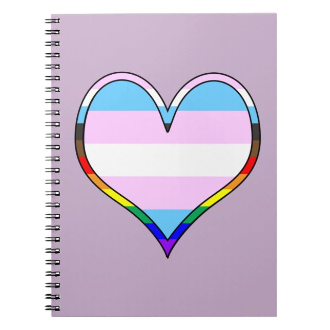 Trans Pride Heart - bärbar dator Anteckningsbok (Framsidan)