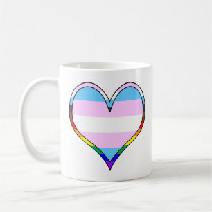 Trans Pride Heart Coffee Mugg
