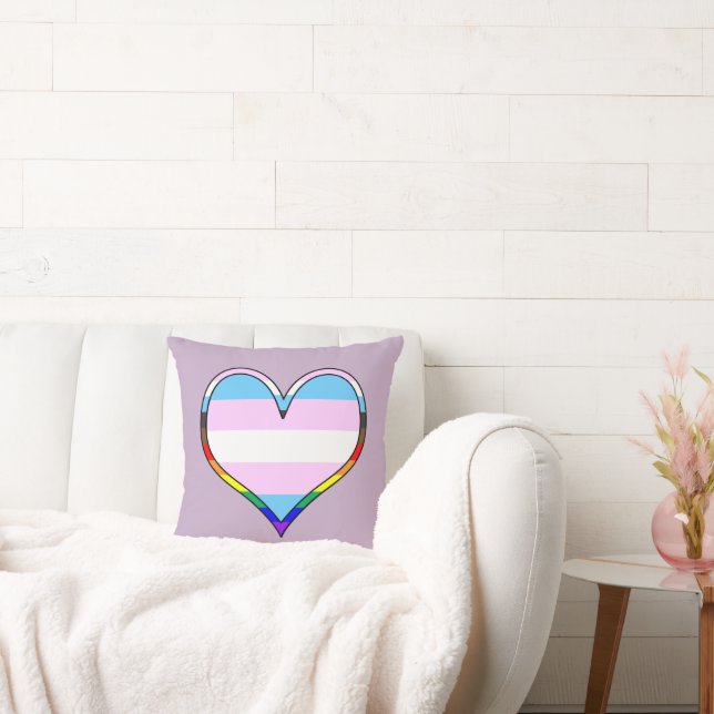 Trans Pride Heart Dekorativ kudde (Soffa)