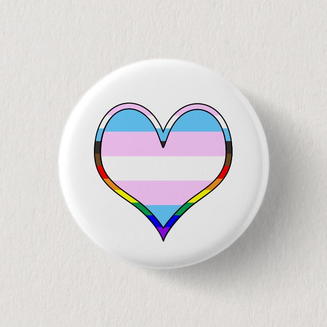 Trans Pride Heart-knapp Knapp (Framsida)