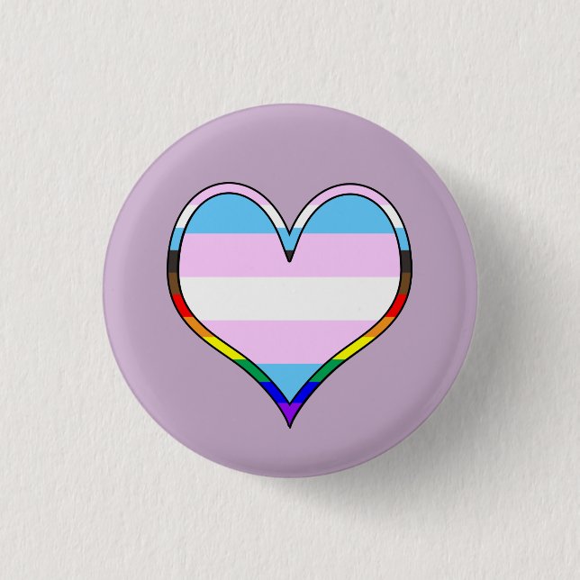 Trans Pride Heart-knapp Knapp (Framsida)