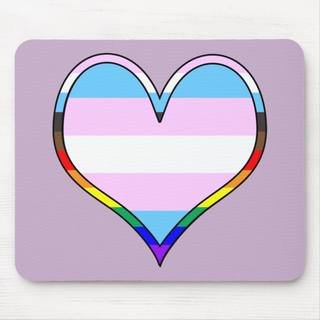 Trans Pride Heart Musmatta (Framsidan)