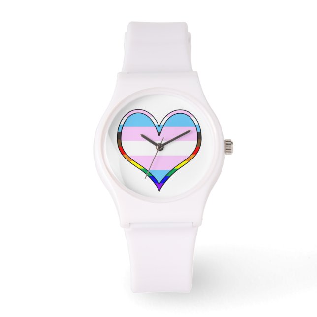 Trans Pride Heart Watch Armbandsur (Framsida)