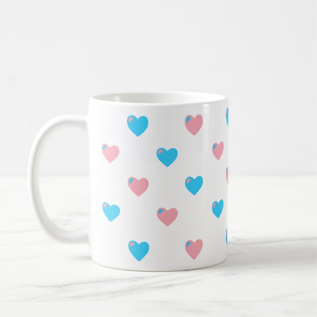 Trans Pride Hjärta Mugg (Vänster)