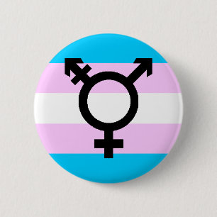 Trans.-pride knäppas - med symbol knapp