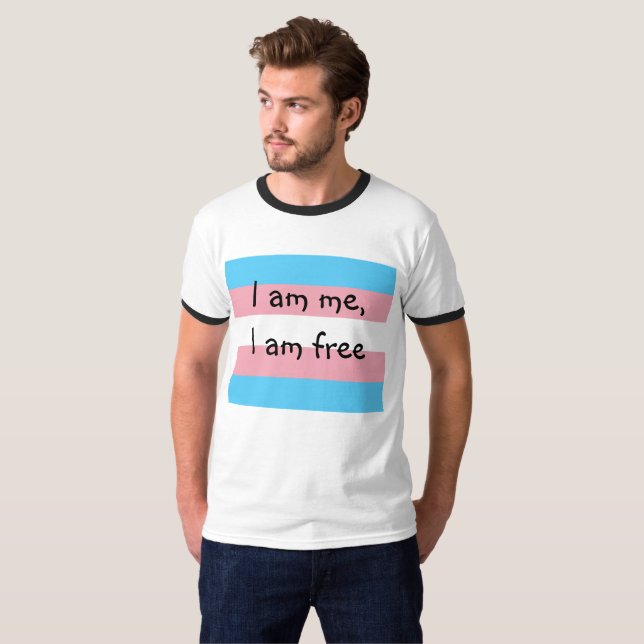 Trans.-pride MIG FÖRMIDDAG MIG T-shirt (Hel framsida)
