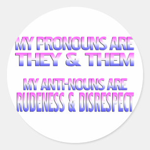 Trans-Pride mina pronouns är/mina anti-nouns är Runt Klistermärke