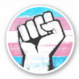 Trans Pride Näve Cirkeltryck Klistermärken