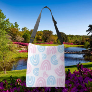Trans Pride Pastel Rainbow Crossbody Bag Axelväska