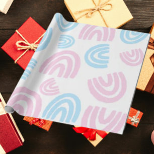 Trans Pride Pastel Rainbow Wrapping Papper Presentpapper