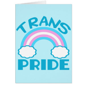 Trans Pride Rainbow BeSnygg transpgender Card Hälsningskort