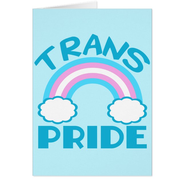 Trans Pride Rainbow BeSnygg transpgender Card Hälsningskort (Framsidan)