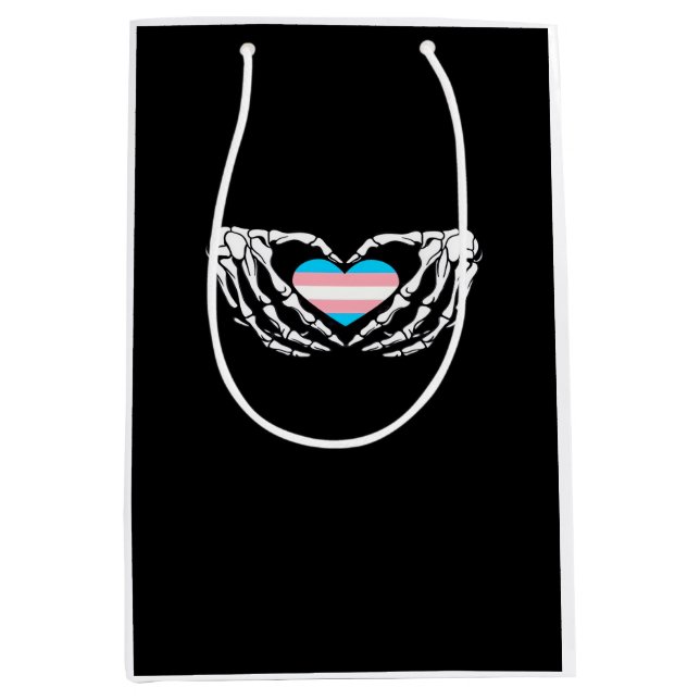 Trans Pride Skeleton Halloween Transgender Goth He (Framsidan)