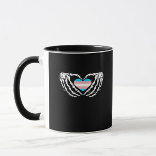 Trans Pride Skeleton Halloween Transgender Goth He Mugg