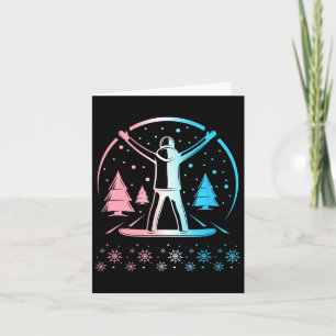 Trans Pride Subtle Lgbtq Gay pride Winter Snowboar Kort