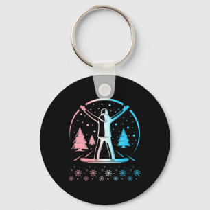 Trans Pride Subtle Lgbtq Gay pride Winter Snowboar Nyckelring