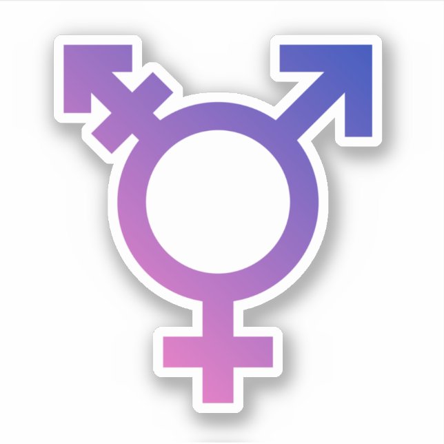 Trans Pride-symbol Klistermärken (Framsida)