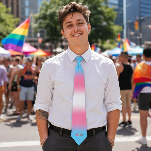 Trans Pride Transgenderflaggans färger Typografi Slips