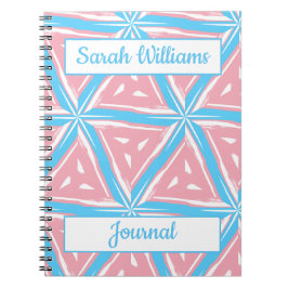 Trans Pride Triangle Mönster Spiral bärbar dator Anteckningsbok