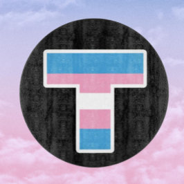 Trans Pride Versal T Rund Glas Skärbräda