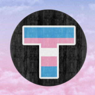 Trans Pride Versal T Rund Glas Skärbräda