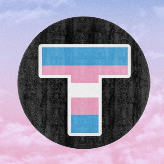Trans Pride Versal T Rund Glas Skärbräda (Skapare uppladdad)
