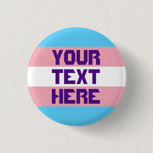 Trans.-prideflagga med text knäppas knapp