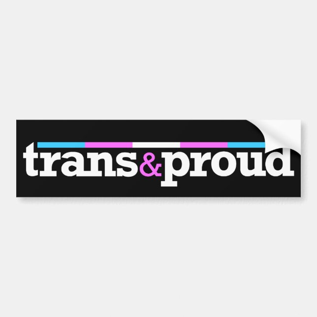 Trans&proud bildekal (Framsidan)