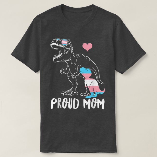 Trans Proud Mamma Dinosaur Re Transgender Pride Ma T Shirt (Design framsida)