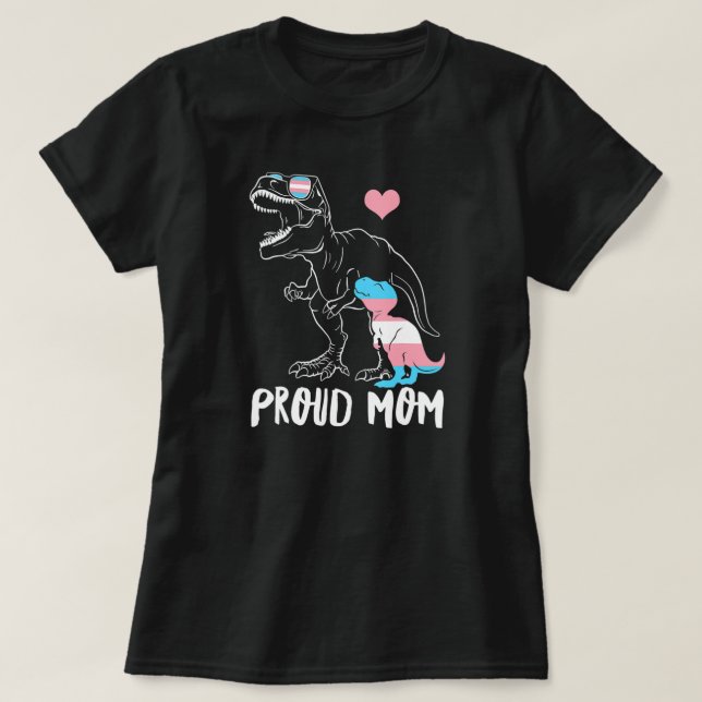 Trans Proud Mamma Dinosaur Rex Transgender Pride T Shirt (Design framsida)