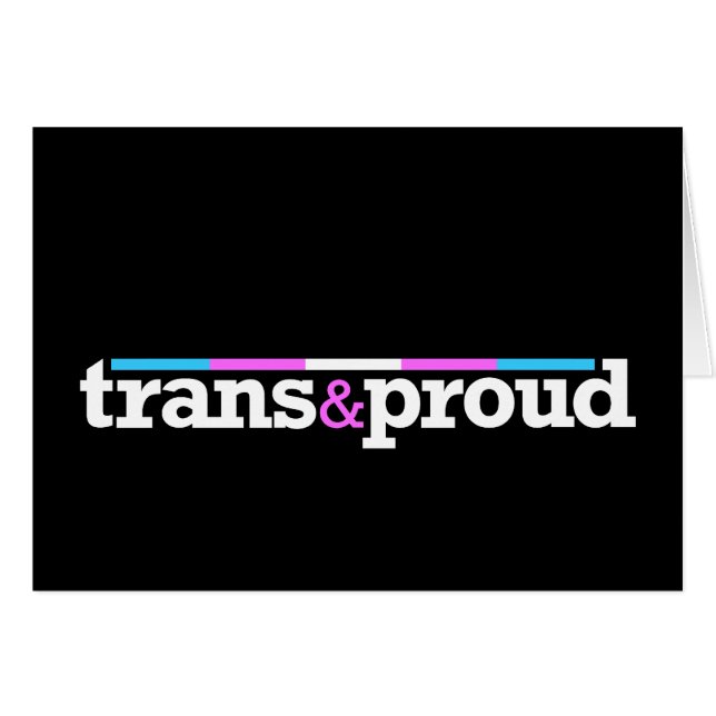 Trans&proud svart kort (Framsidan Horizontal)
